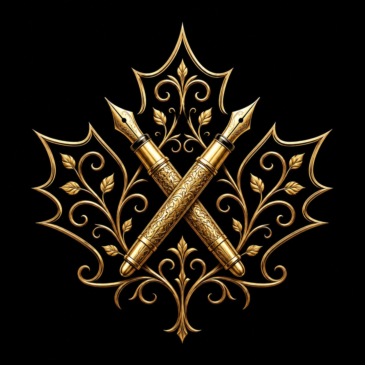 Maple Design gold emblem